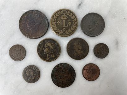 Lot of coins and tokens Europe XVI XIX century
Set...