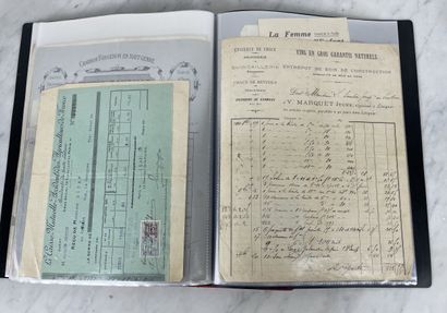 Porte-vues de documents manuscrits et album...