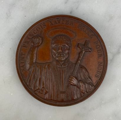 Œuvre de Saint François-Xavier copper medal...