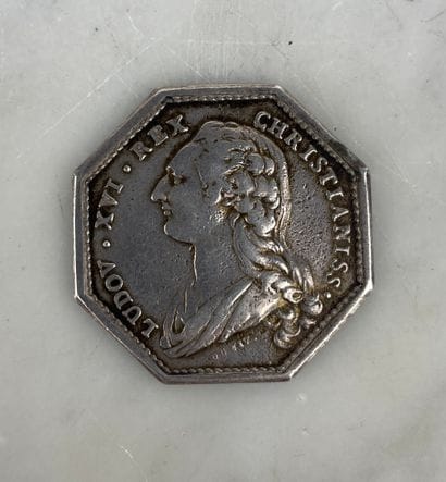 Mines et Forges de Bourgogne octagonal silver...