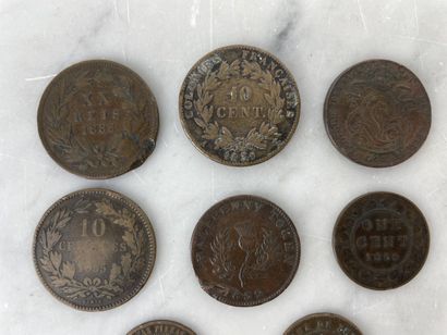 Ensemble de monnaies étrangères XIX siècle
Lot...