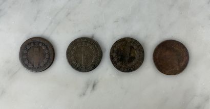 Louis XVI 1791/1793 - lot de 4 pièces 12...