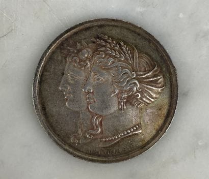 Silver token Societies of Agriculture, Horticulture,...