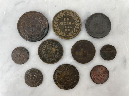 Lot of coins and tokens Europe XVI XIX century
Set...