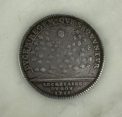 Secretaires du Roi silver token 1711 issue
Silver...