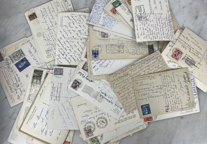 Ensemble de cartes postalesanciennes (écrites),...