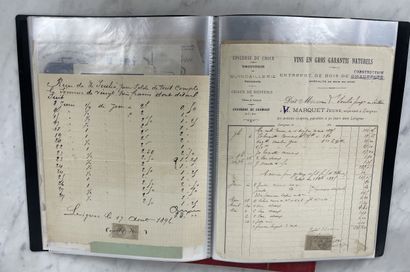 Porte-vues de documents manuscrits et album...