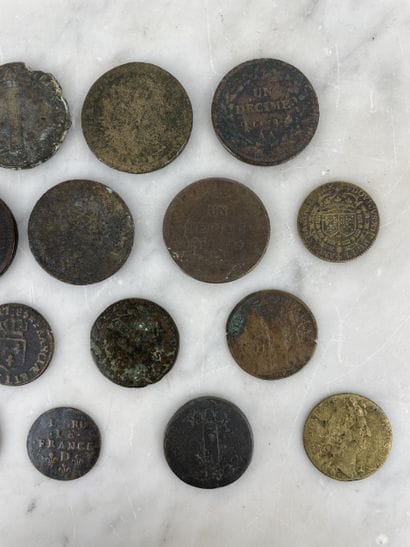 Lot of royal coins and tokens France XVII...