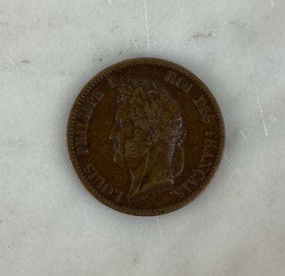 Colonies françaises 5 centimes Louis-Philippe...