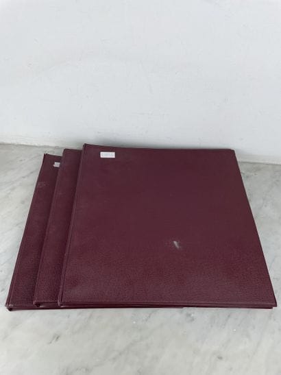 Set of 3 numismatic binders French and foreign...
