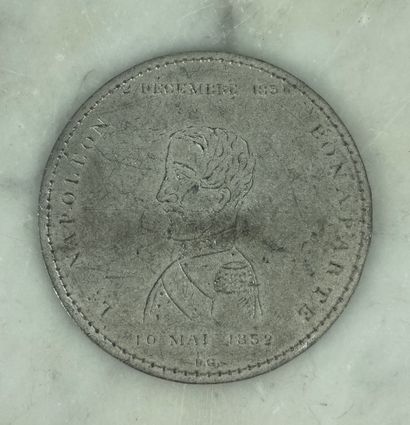 Médaille en étain Deuxième République « Distribution...
