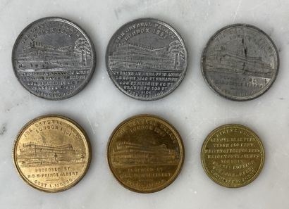 Lot de 6 médailles Grande-Bretagne Victoria...