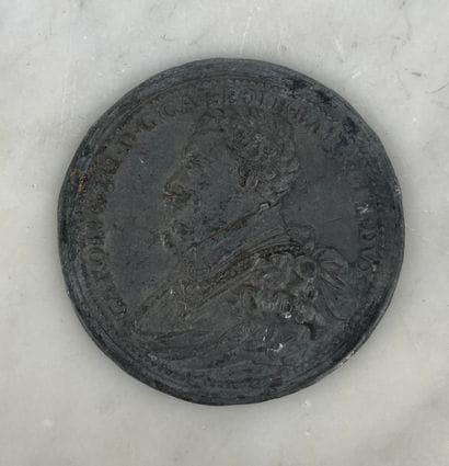 Uniface tin medal Duchy of Lorraine Charles...