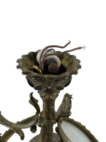 Plafonnier de style Louis XV/Rocaille, monture...
