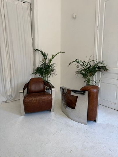 Timothy Oulton Paire de fauteuils « Mars...
