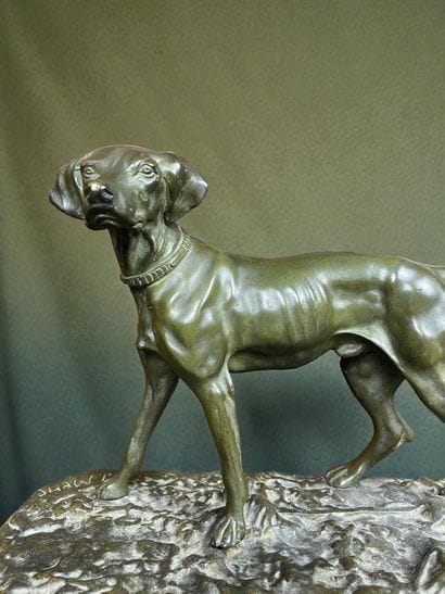 Pierre-Jules Mêne (XIX) Chien de chasse
Sculpture...