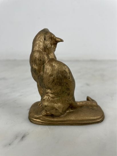 Emmanuel Frémiet (1824-1910), Chat tête tournée....