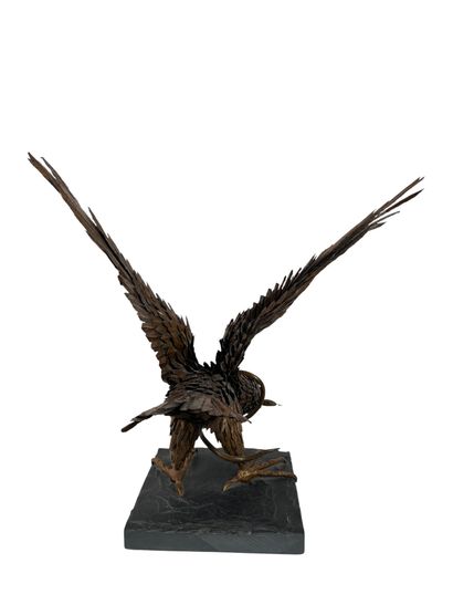 Roger Pintens (actif fin XX s.) Aigle au...