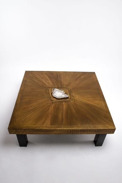 Studio Belgali Table basse carrée en laiton...