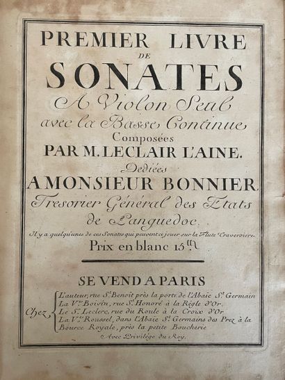 Jean-Marie Leclair (1697-1764) - Premier...