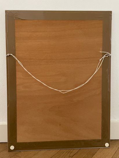 Gravure en couleurs - Femme stylisée, années...