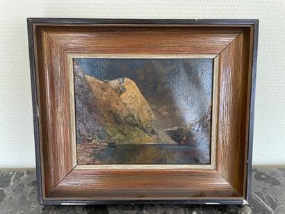 Huile sur toile, paysage de montagne

Huile...