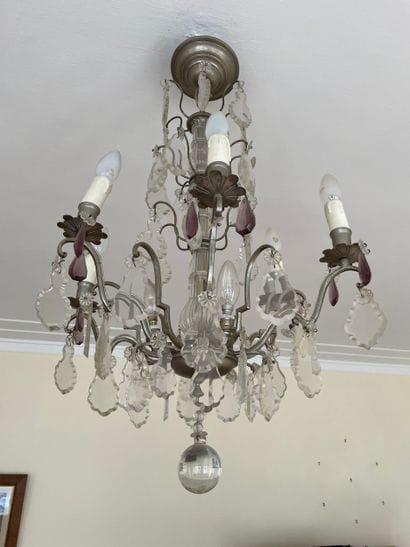 Lustre de style Louis XV, milieu du XX siècle...