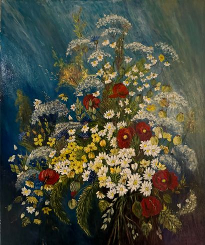 Bouquet of wildflowers
Oil on canvas depicting...