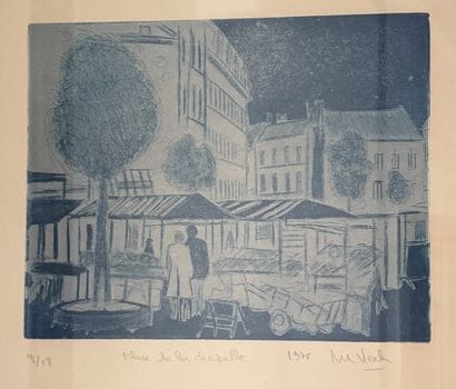 Marc Vosch (1947 1989) Place de la Chapelle

Lithograph...