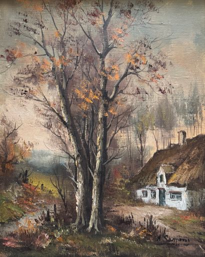 A. Simons (20th century) - Pair of rural...