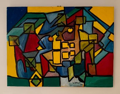Walter Spruyt (1947) Cubist composition (2000)
Oil...