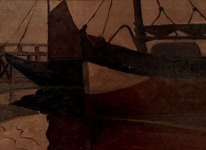 F. Gosselin (XX century) Harbour view

Oil...