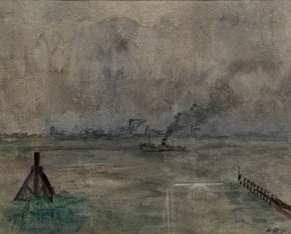 Jack Jefferys (1896 - 1961) The roadstead...