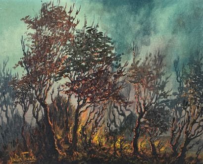 Walter Frank - Grand paysage expressionniste...