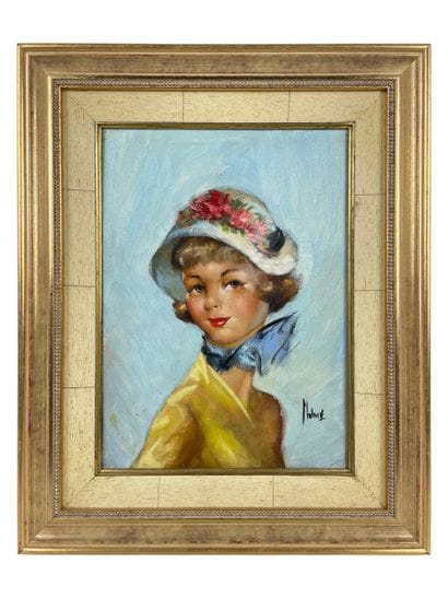 Ecole parisienne Portrait de jeune femme...