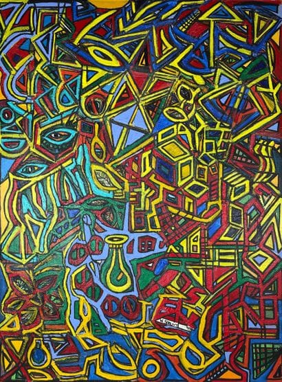 Walter Spruyt (1947) Cubist vases (1999)
Acrylic...