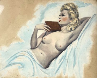 20th century European school Reclining female...