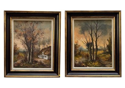 A. Simons (20th century) - Pair of rural...