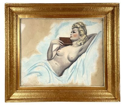 20th century European school Reclining female...
