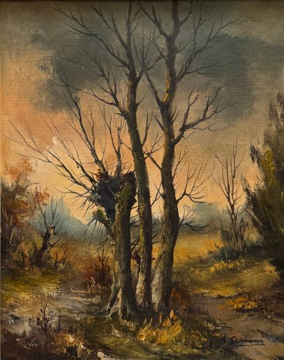 A. Simons (20th century) - Pair of rural...