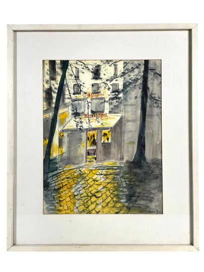 Liane Bruylands (1921 - 2009) Auberge animée...