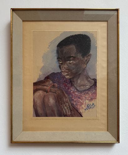 Walter Frank - Portrait d’Africaine (dédicacé)...