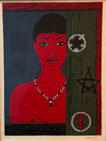 Félix Labisse (1905-1982) Woman in Red
Color...