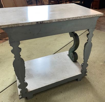 Console à plateau de marbre - Style Renaissance,...