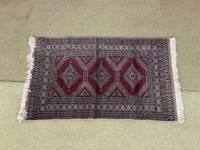 Bukhara wool carpet with guls design, Central...