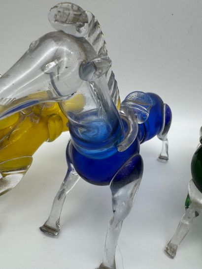 Lot de sujets animaliers en verre (dont Murano)
Ensemble...