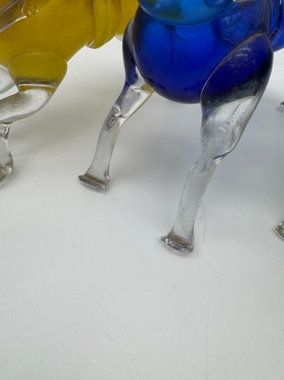 Lot de sujets animaliers en verre (dont Murano)
Ensemble...