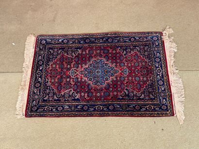 Wool carpet with floral decoration, in the...
