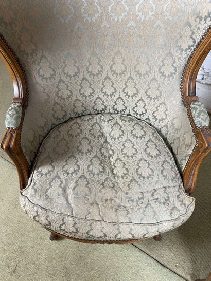 Paire de bergères de style Louis XV (début...
