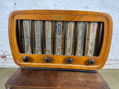 Orion - Poste de radio vintage en bois (Hongrie,...